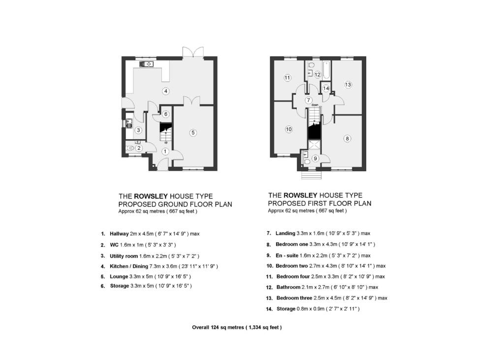 Rowsley Floor Plan Linell Homes